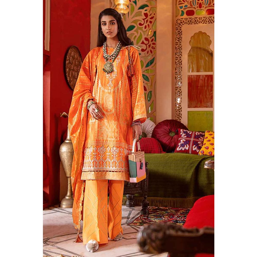 Gul Ahmed Embroidered Lawn Unstitched 3 Piece Suit FE-350