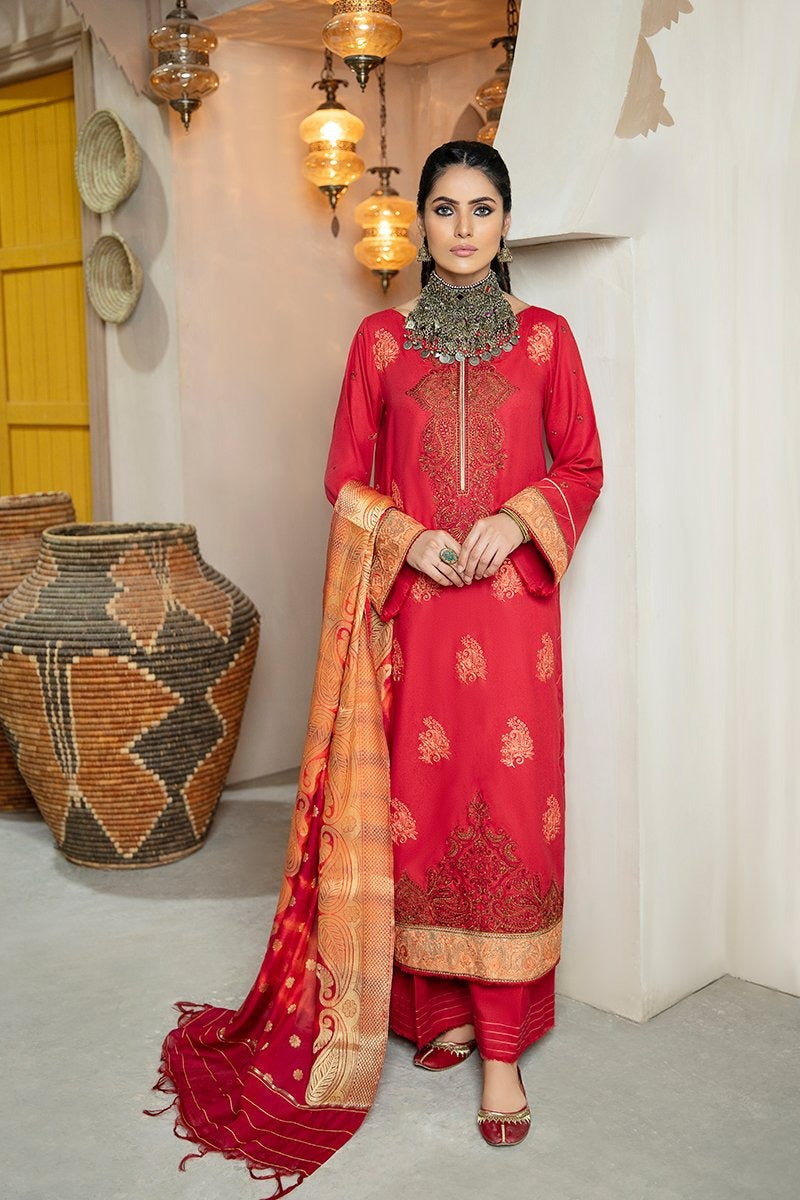 RAAYA Luxury Embroidered Karandi Stitched 3pc Suit RK-D12 GRACE