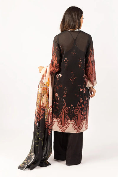 Gul Ahmed Kaaj 02 Piece Stitched Printed Cotton Shirt With Lawn Dupatta IPS-21-49 DP