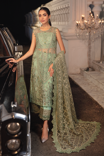 Iznik 3 Piece Unstitched Embroidered Chiffon Suit IRC-09 Ethereal