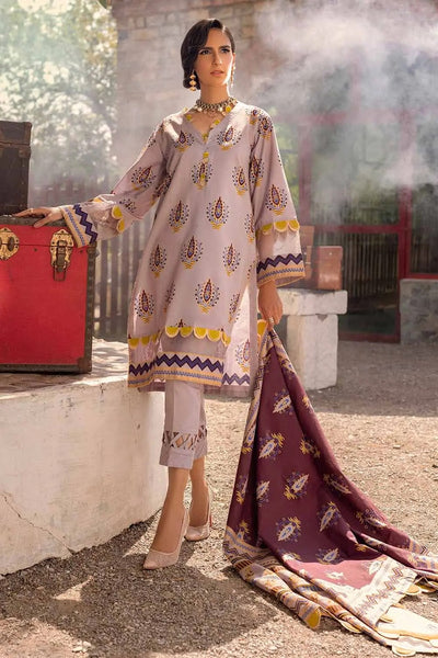 Gul Ahmed 3PC Unstitched Gold Printed Khaddar Suit K-12029 B