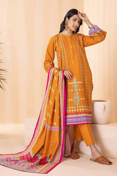 Gul Ahmed 3PC Khaddar Unstitched Printed Suit K-22069 A