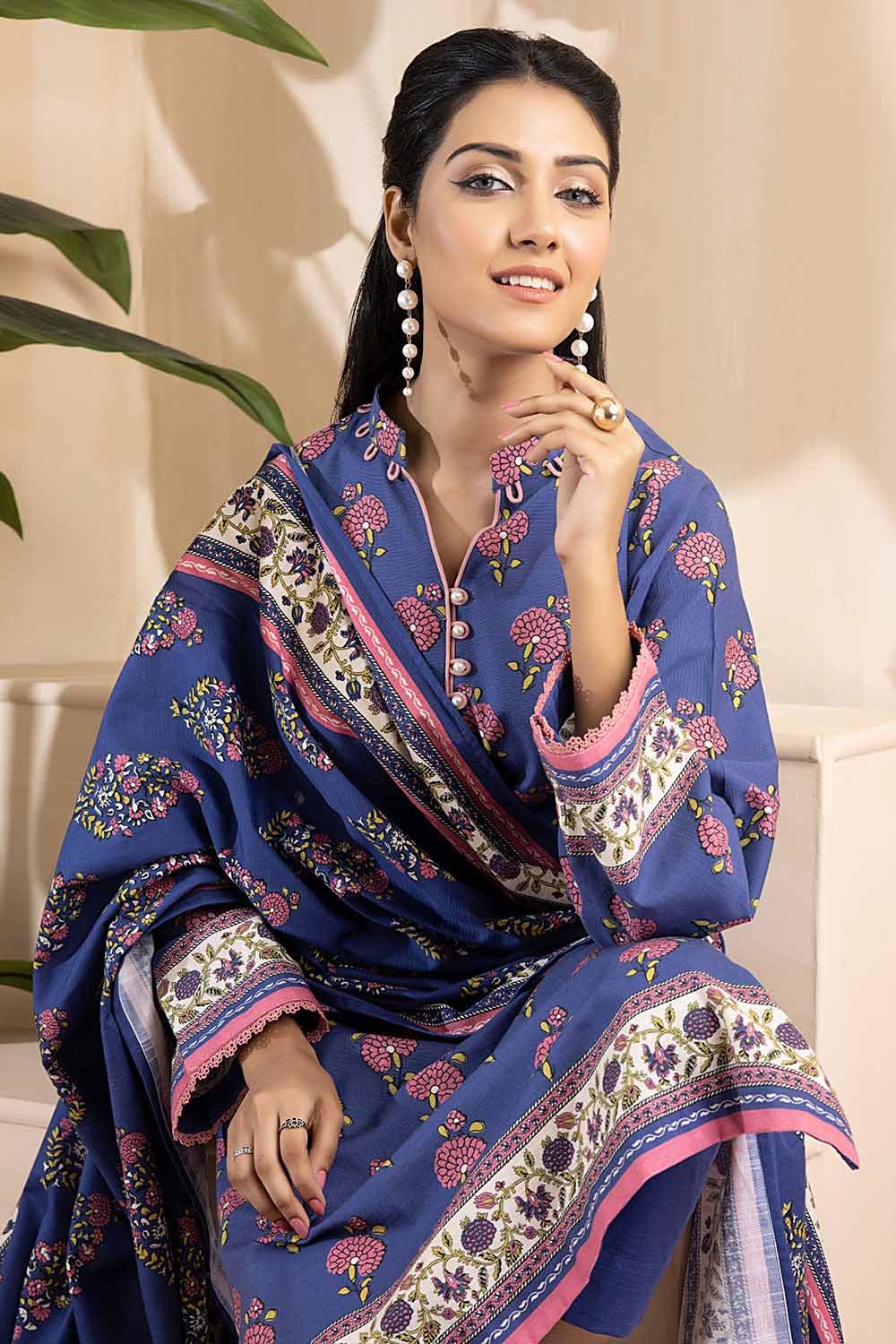 Gul Ahmed 3PC Khaddar Stitched Printed Suit K-22078 A