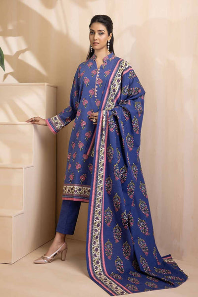 Gul Ahmed 3PC Khaddar Stitched Printed Suit K-22078 A
