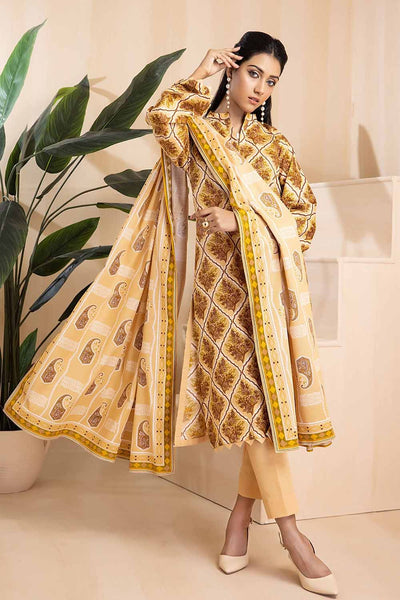 Gul Ahmed 3PC Khaddar Stitched Printed Suit K-22079 B