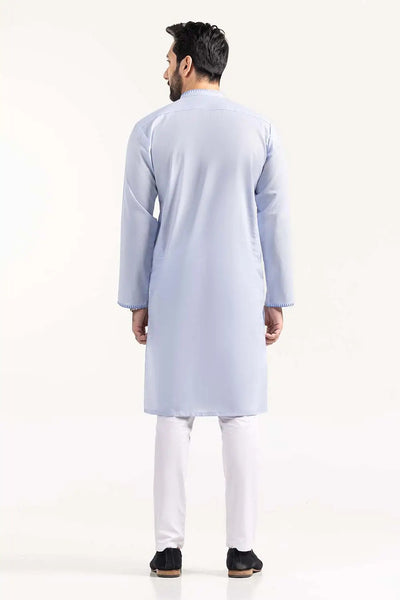 Gul Ahmed Ready to Wear Sky Semi Fashion Kurta - KE-1458