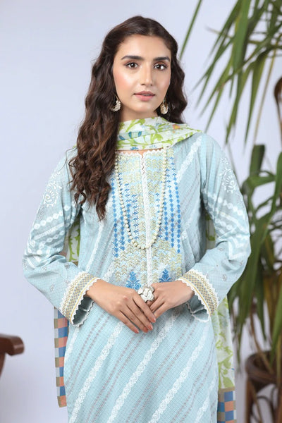 Lakhany 3 Piece Unstitched Summer Embroidered Lawn Suit - KEC-2212