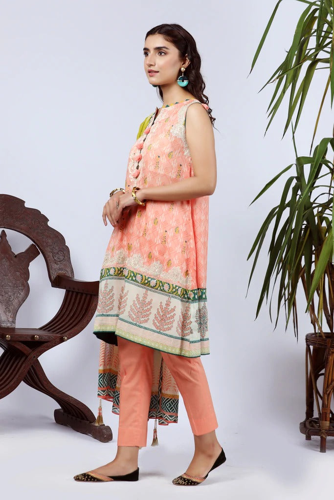 Lakhany 3 Piece Unstitched Summer Embroidered Lawn Suit - KEC-2216