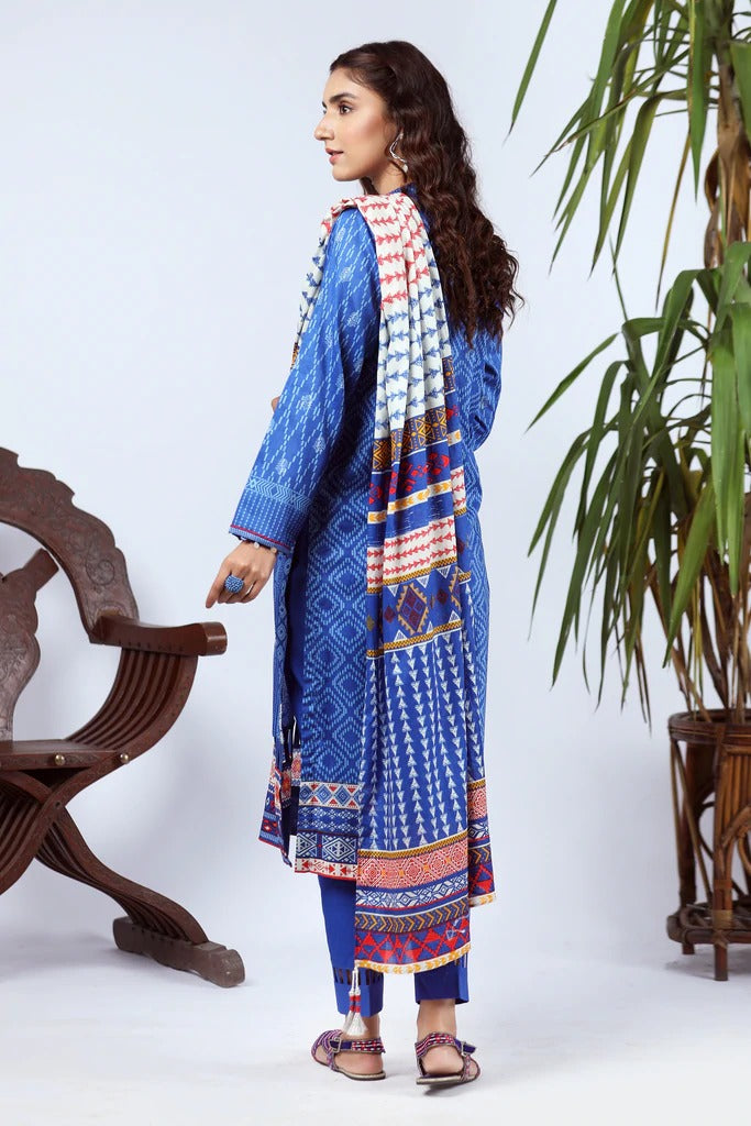 Lakhany 3 Piece Unstitched Summer Embroidered Lawn Suit - KEC-2217