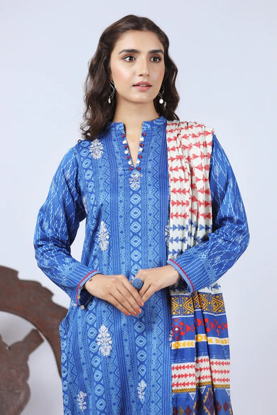 Lakhany 3 Piece Unstitched Summer Embroidered Lawn Suit - KEC-2217