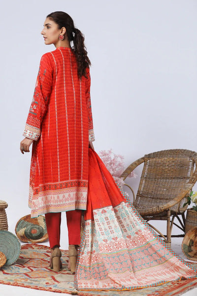 Lakhany 3 Piece Unstitched Summer Embroidered Lawn Suit - KEC-2218