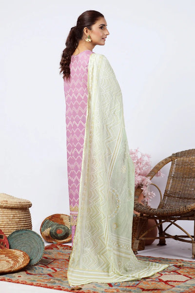Lakhany 3 Piece Unstitched Summer Embroidered Lawn Suit - KEC-2219