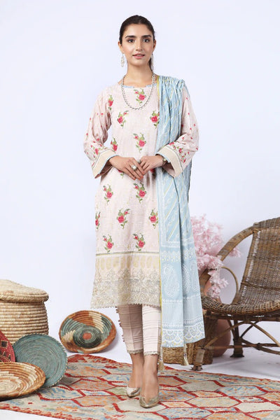 Lakhany 3 Piece Unstitched Summer Embroidered Lawn Suit - KEC-2220