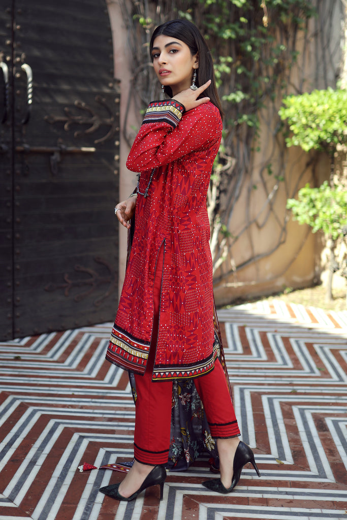Lakhany 3 Piece Unstitched Komal Printed Lawn Suit - KP-2022-A