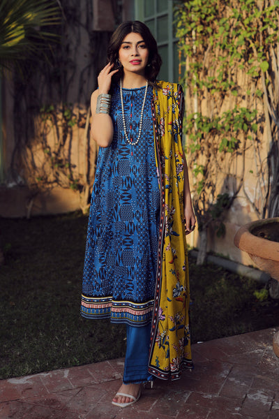 Lakhany 3 Piece Unstitched Komal Printed Lawn Suit - KP-2022-B