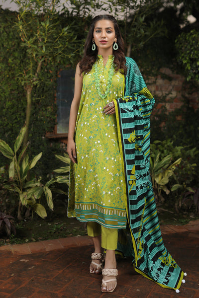 Lakhany 3 Piece Unstitched Komal Printed Lawn Suit - KP-2024-A