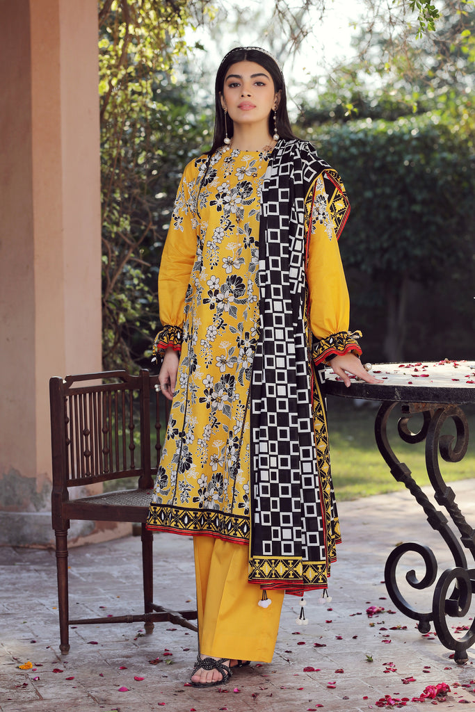 Lakhany 3 Piece Unstitched Komal Printed Lawn Suit - KP-2025-A