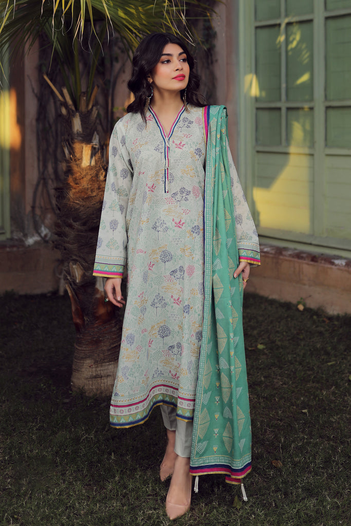 Lakhany 3 Piece Unstitched Komal Printed Lawn Suit - KP-2027-A