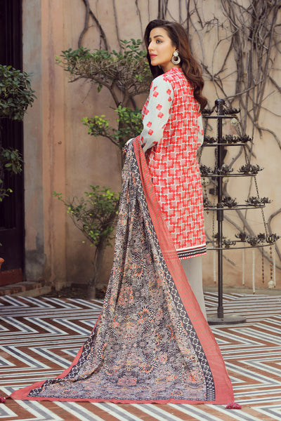 Lakhany 3 Piece Unstitched Komal Printed Lawn Suit - KP-2031-A