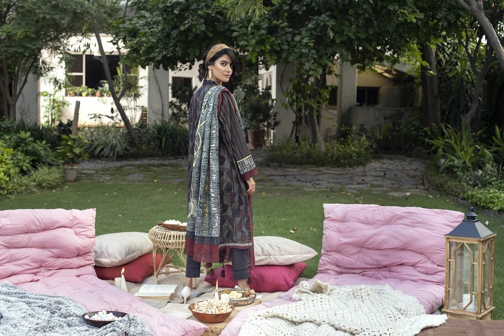 Lakhany 3 Piece Unstitched Printed Soft Khaddar Suit KPW-509