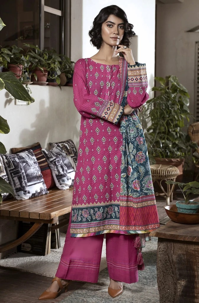 Lakhany 3 Piece Unstitched Printed Soft Khaddar Suit KPW-514