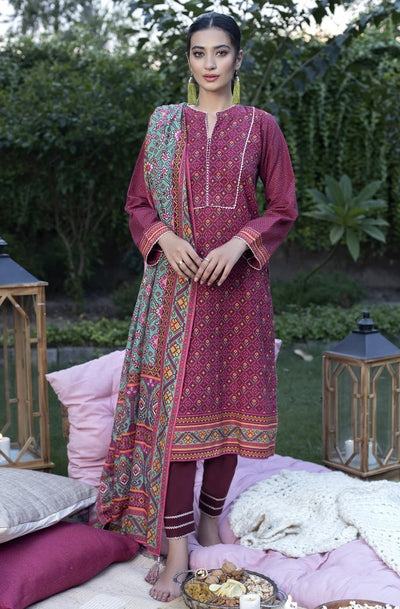 Lakhany 3 Piece Unstitched Printed Soft Khaddar Suit KPW-518