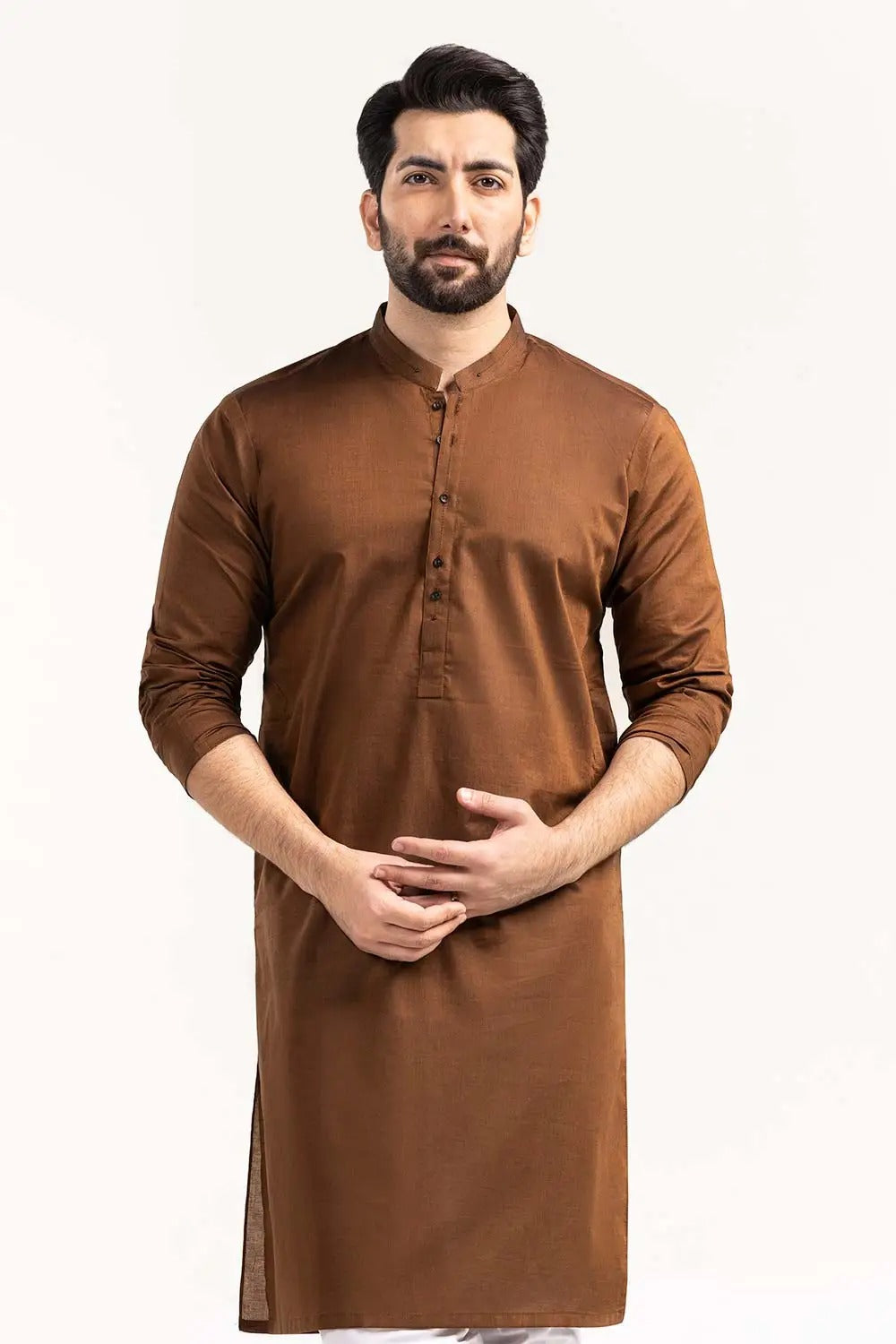 Gul Ahmed Ready to Wear Rust Fashion Kurta - KS-896