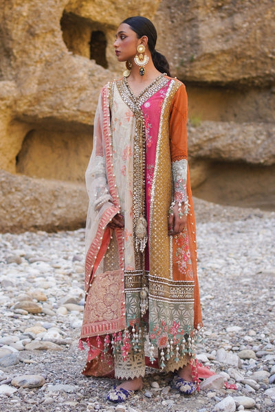 SANA SAFINAZ 3 Piece Unstitched Embroidered Front Panel On Woven Net Suit - L231-004A-CX