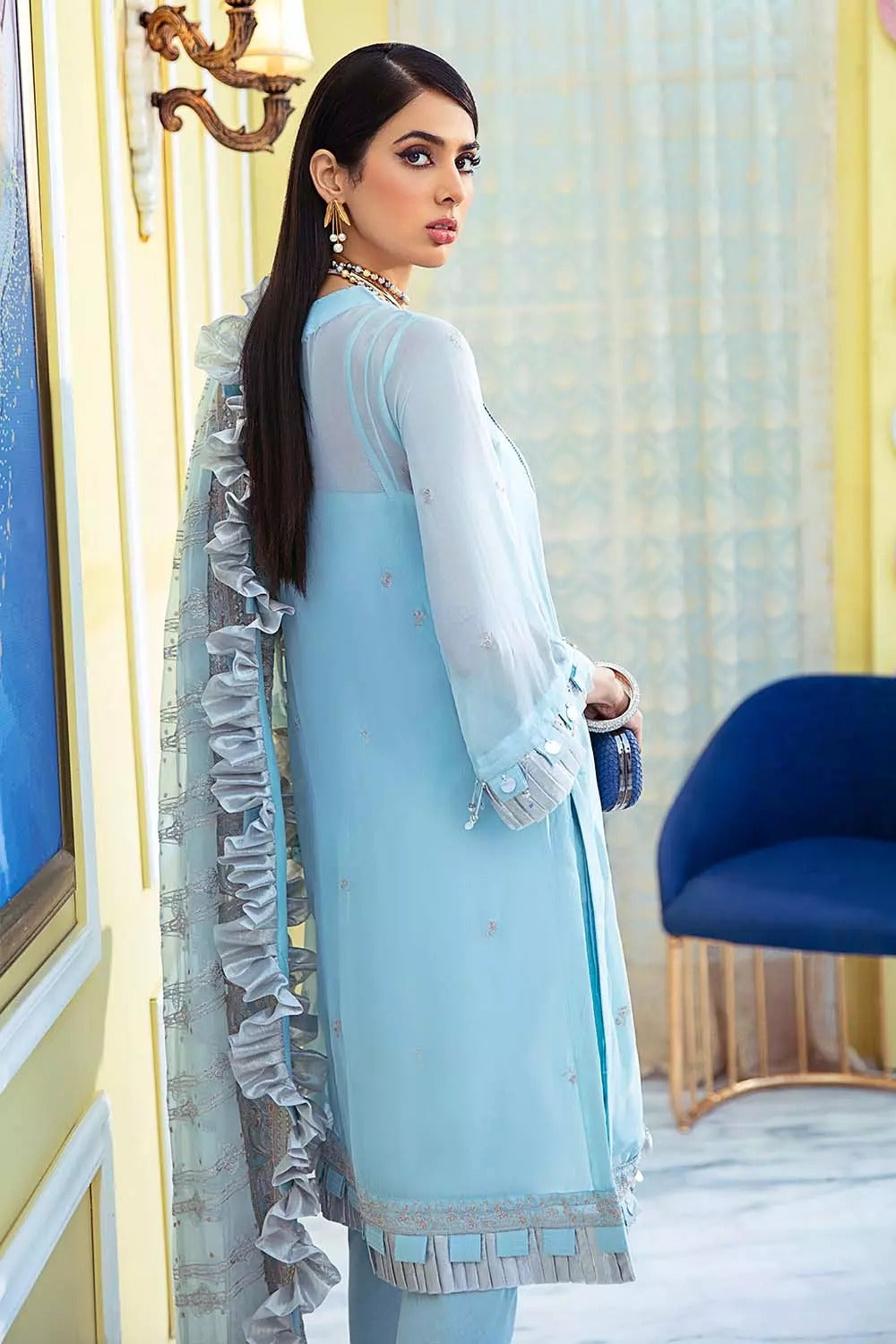 Gul Ahmed 3PC Unstitched Chiffon Embroidered Suit LE-28