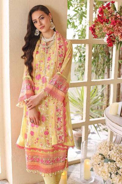 Gul Ahmed 3PC Embroidered Chiffon Unstitched Suit LE-32010