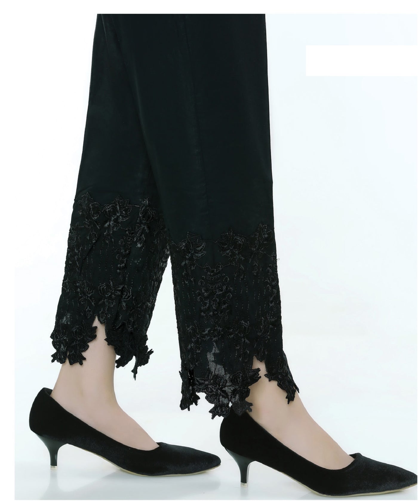 Lakhani Embroidered, Printed Ladies Stitched 1 Piece Single Trouser LSM-T-55-Black
