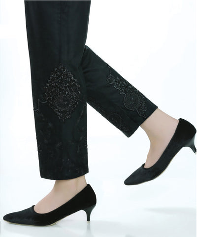 Ready to Wear Lakhani Embroidered, Printed Ladies Stitched 1 Piece Single Trouser LSM-T-61-Black
