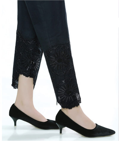 Lakhani Embroidered, Printed Ladies Stitched 1 Piece Single Trouser LSM-T-1619-Black