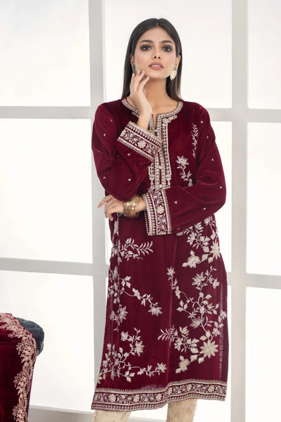 Ready To Wear Lakhany 1 Piece Embroidered Velvet Shirt  LSM-2437