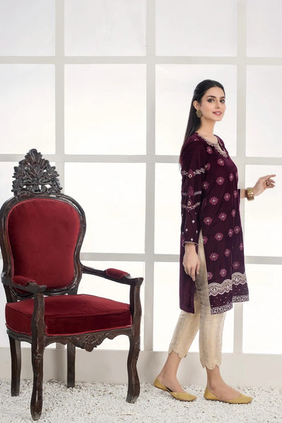 Ready To Wear Lakhany 1 Piece Embroidered Velvet Shirt LSM-2438