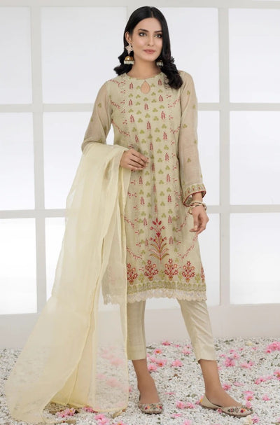 Ready To Wear Lakhany 03 Piece Embroidered Khaadi Net Suit LSM-2453
