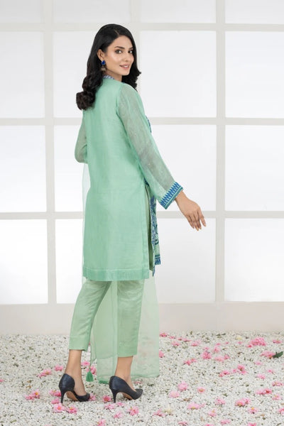 Ready To Wear Lakhany 03 Piece Embroidered Khaadi Net Suit LSM-2458