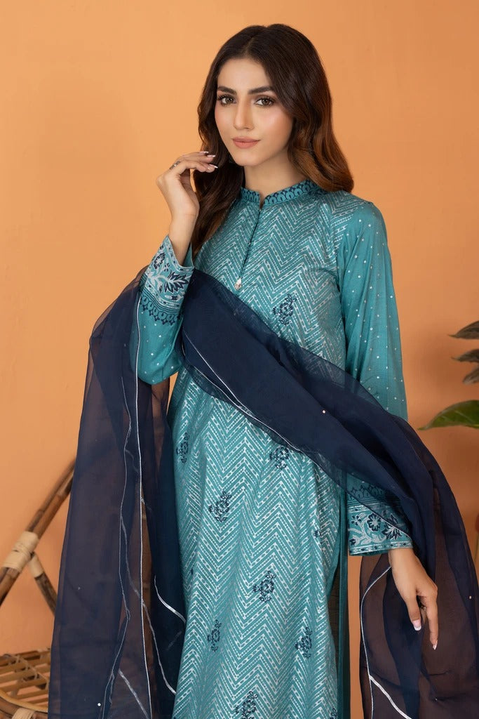Ready To Wear Lakhany 03 Piece Raw Silk Suit LSM-2506