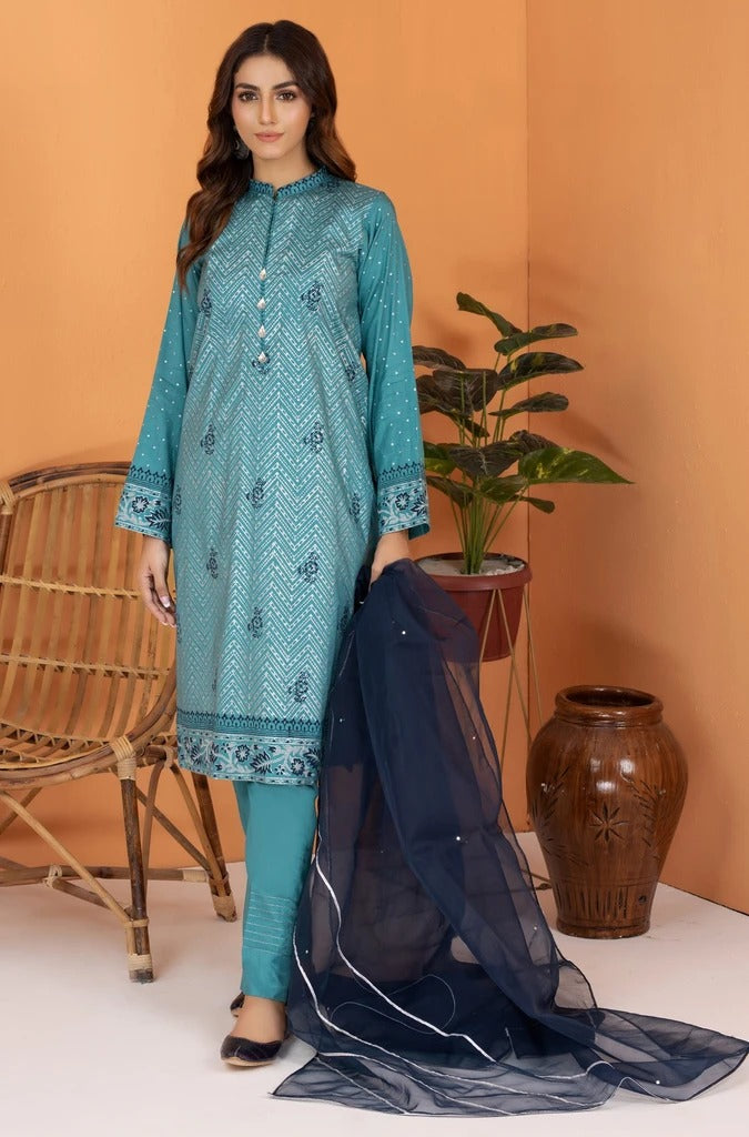 Ready To Wear Lakhany 03 Piece Raw Silk Suit LSM-2506