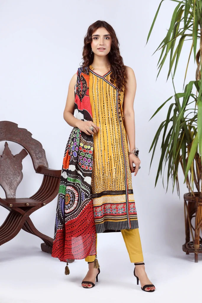 Ready To Wear Lakhany 03 Piece Digital Printed Lawn Suit - LSM-2576