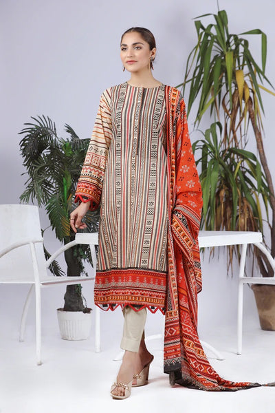Ready To Wear Lakhany 03 Piece Digital Printed Lawn Suit - LSM-2580