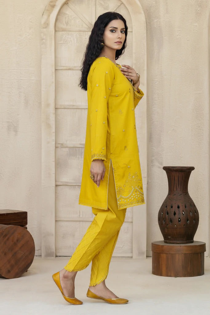 Ready To Wear Lakhany 02 Piece Self On Self Embroidered Lawn Suit - LSM-2643