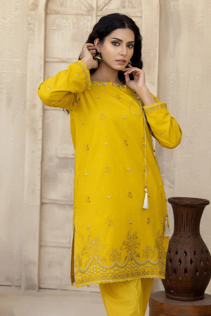 Ready To Wear Lakhany 02 Piece Self On Self Embroidered Lawn Suit - LSM-2643