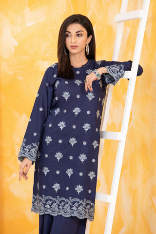 Lakhany 02 Piece Ready to Wear Embroidered Shirt & Trouser - LSM-2814