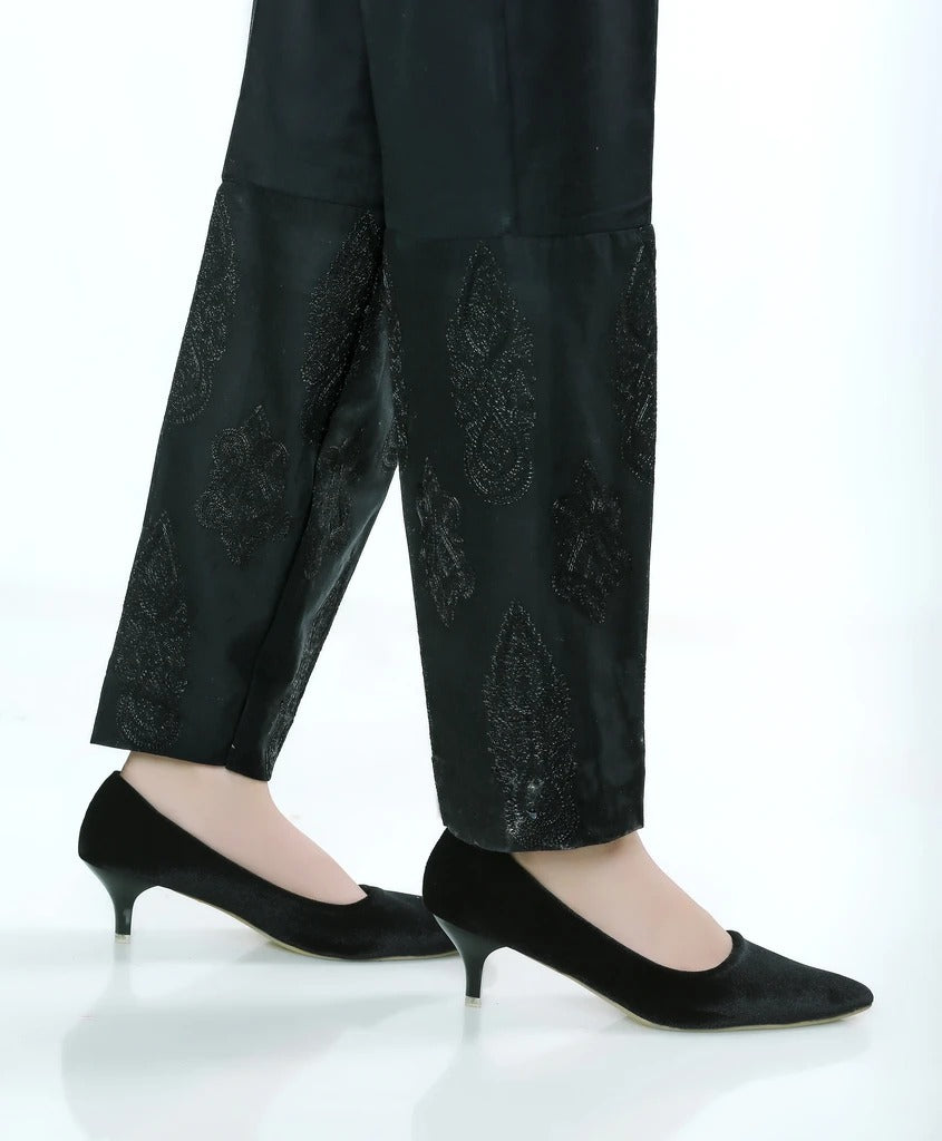 Lakhany 01 Piece Embroidered Stitched Trousers LSM-T-1614-Black