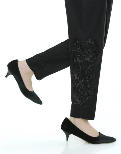 Lakhany 01 Piece Embroidered Stitched Trousers LSM-T-1627-Black