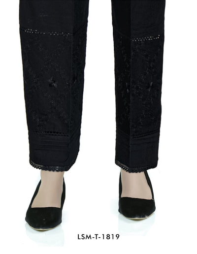 Lakhany 01 Piece Embroidered Stitched Trousers LSM-T-1819-Black