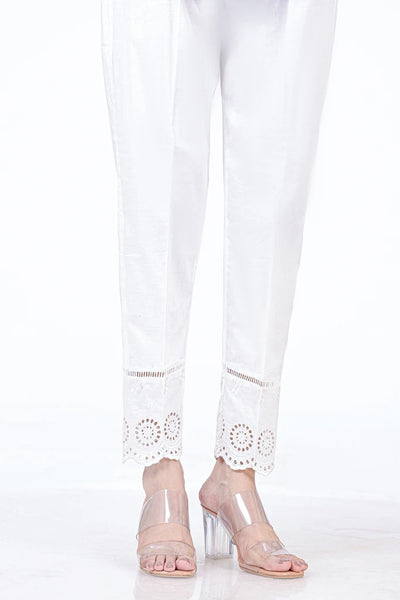 Lakhany 01 Piece Embroidered Stitched Bottoms LSM-T-2331 Off White