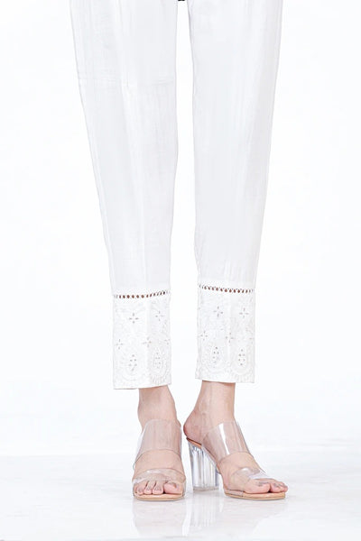 Lakhany 01 Piece Embroidered Stitched Bottoms LSM-T-2333 Off White