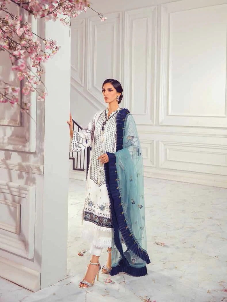 Gul Ahmed 3PC Swiss Voile Unstitched Embroidered Suit LSV-22012